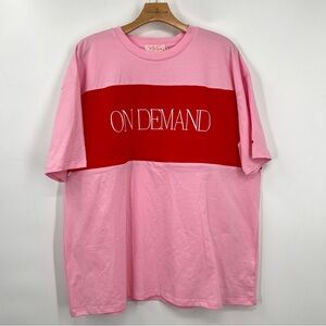 Mama Sweats NEW On Demand Breastfeeding Tee – Pink & Raspberry Red